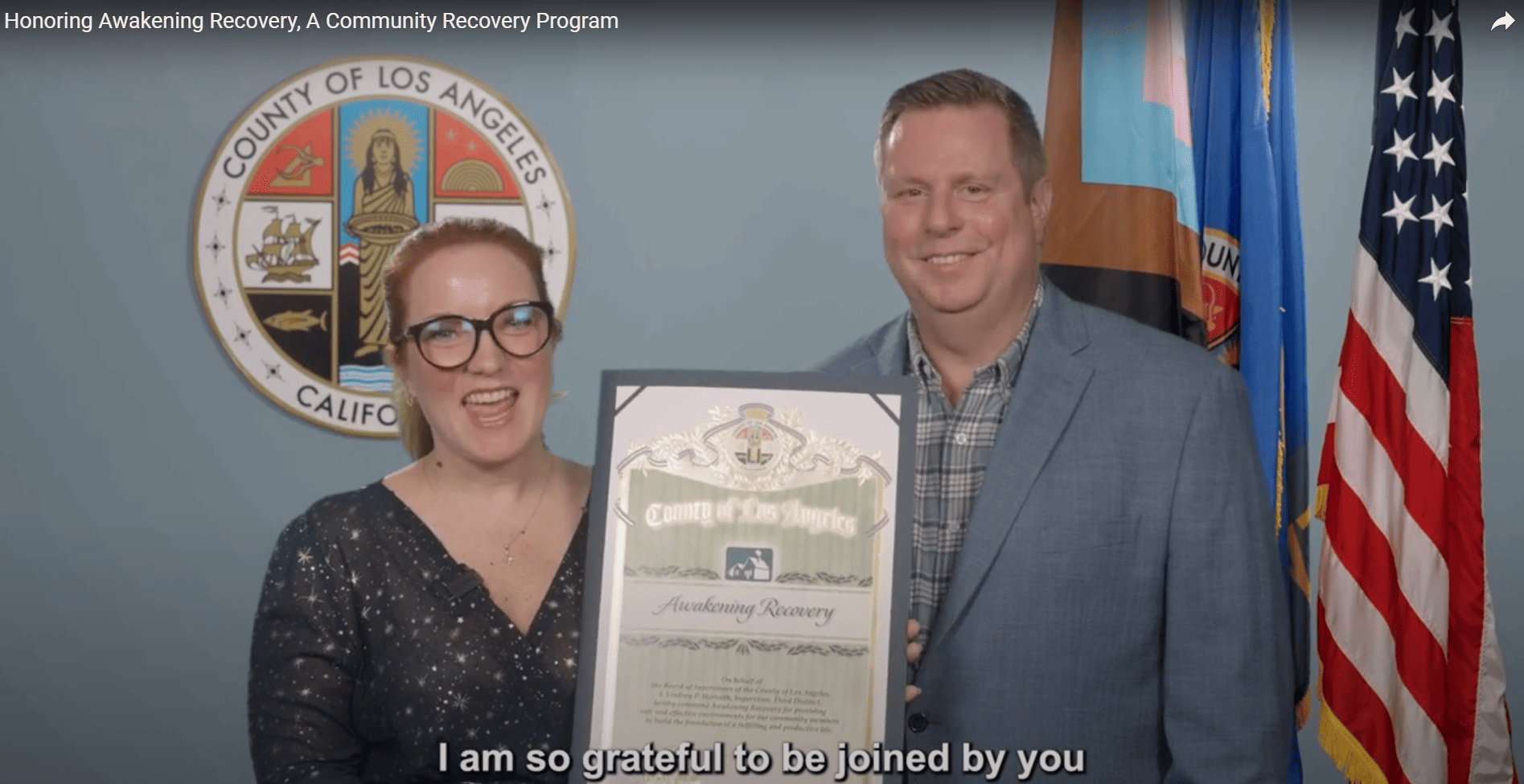 You are currently viewing L.A. County Supervisor Lindsey Horvath Honors Awakening Recovery at Board of Supervisors Meeting